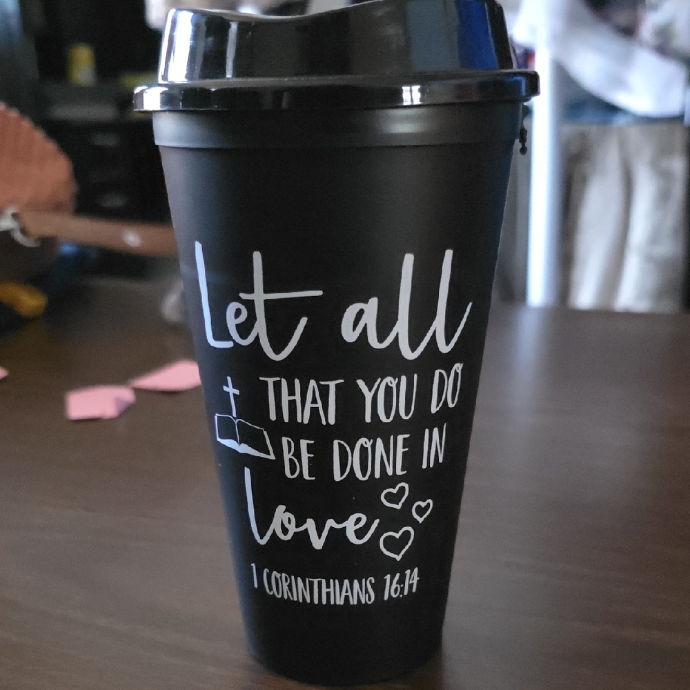 Inspirational Black Travel Mug